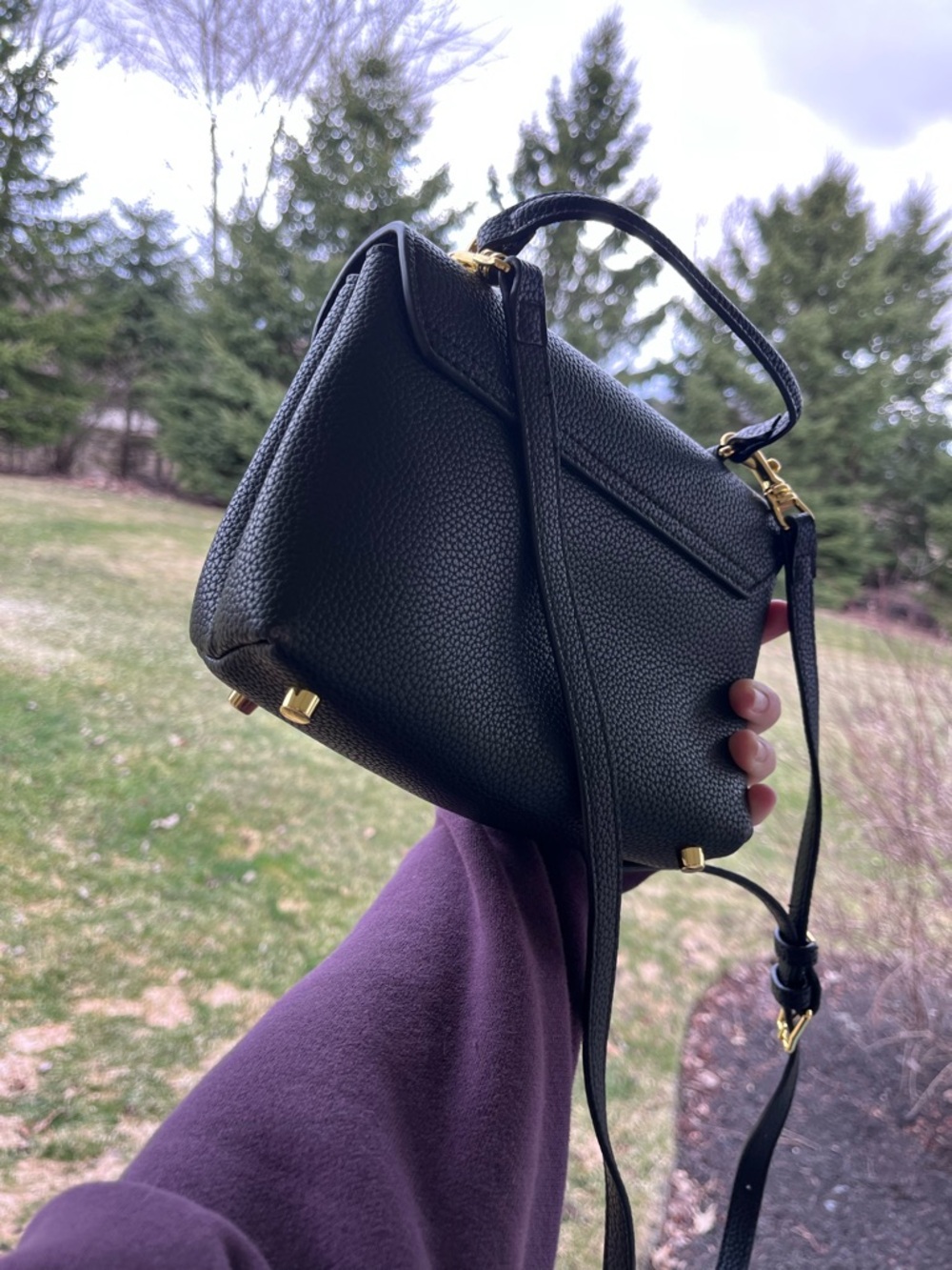 Celine nino handbag black gold crossbody purse bag NWOT - Picture 7 of 9